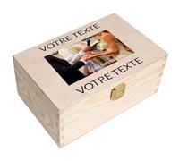 Creative Deco Boîte en Bois Personnalisée Cadeau | Votre Propre Cadeau Personnalisé avec Texte et Photo | Coffret Cadeau Coffret Cadeau | pour Femmes Hommes et Couple