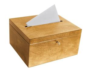 Creative Deco Boite en Bois pour Enveloppes Marron Clair | 29 x 25 x 15 cm | avec Couvercle et oîte pour Occasions Spéciales | Urne Anniversaire | Mariage | Boite a Souvenirs, Cartes Lettre