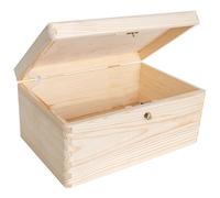 Creative Deco Boite Rangement en Bois avec Clé | BRUT ET NON PONCÉ