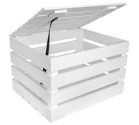 Creative Deco Boite Rangement en Bois Blanc | 50 x 40 x 30 cm