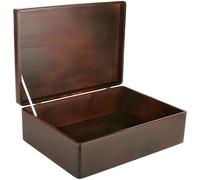 Creative Deco Boite de Rangement en Bois Marron 40 x 30 x 14 cm (+/- 1 cm)