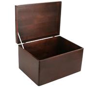 Creative Deco Boite Rangement en Bois Marron | 40 x 30 x 24 cm (+/- 1 cm) | avec Couvercle | Boite en Bois | Boite a Souvenir | Boîte Caisse Malle Coffre | BRUT ET NON PONCÉ