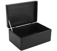 Creative Deco Boite de Rangement en Bois Noir 30 x 20 x 14 cm (+/- 1 cm)