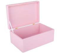 Creative Deco Boite de Rangement en Bois Rose 30 x 20 x 14 cm (+/- 1 cm)