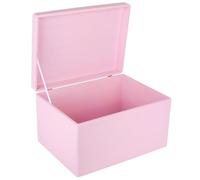 Creative Deco Boite Rangement en Bois Rose | 40 x 30 x 24 cm (+/- 1 cm) | avec Couvercle | Boite en Bois | Boite a Souvenir | Boîte Caisse Malle Coffre | BRUT ET NON PONCÉ