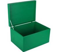 Creative Deco Boite Rangement en Bois Vert 40 x 30 x 24 cm (+/- 1 cm) Coffre BRUT Vert G