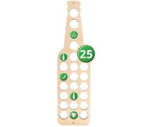 Creative Deco Bouteille de Bière en Contreplaqué | Support de Collection de 25 Capsules de Bouteilles | 12 x 44 x 0,5 cm | Décoration Murale et Artisanale | Cadeau de Bar | Amateurs Bière
