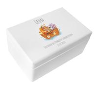 Creative Deco Cadeau de Communion Personnalisé pour Fille et Garçon - Boîte en Bois Blanc | Arche de Noé | Boîte à Souvenirs Personnalisée | Première Communion