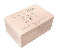 Creative Deco Cadeau de Mariage Personnalisé | Boîte à Souvenirs de Mariage | Coffret Cadeaux Personnalisable Jeunes Mariés/Couple | Motif de Mariage Multiple | Boîte en Bois