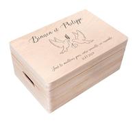 Creative Deco Cadeau de Mariage Personnalisé | Boîte à Souvenirs de Mariage | Coffret Cadeaux Personnalisable Jeunes Mariés/Couple | Motif de Mariage Multiple | Boîte en Bois