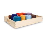 Creative Deco Caisse Bois Rangement | 40 x 30 x 6,5 cm (+/-1cm) | Boîte de Rangement Bois avec Poignées | Boite Rangement Cuisine | Caisse de Rangement Bureau | Casier de Rangement