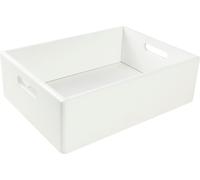Creative Deco Caisse Bois Rangement Blanc 40 x 30 x 13 cm Boîte de Rangement