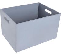 Creative Deco Caisse Bois Rangement Gris 39 x 29 x 23 cm (+/- 1cm)