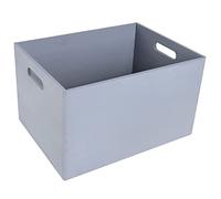 Creative Deco Caisse Bois Rangement Gris | 39 x 29 x 23 cm (+/- 1cm) | Boîte de Rangement Bois avec Poignées | Boite Rangement Cuisine | Caisse de Rangement Bureau | Casier de Rangement