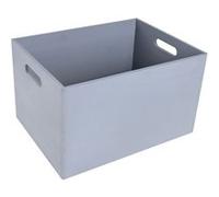 Creative Deco Caisse Bois Rangement Gris | 39 x 29 x 23 cm (+/- 1cm) | Boîte de Rangement Bois avec Poignées | Boite Rangement Cuisine | Caisse de Rangement Bureau | Casier de Rangement