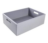 Creative Deco Caisse Bois Rangement Gris 40 x 30 x 13 cm (+/- 1cm) Boîte Bois Cuisine Gris G