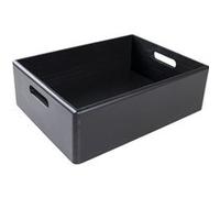Creative Deco Caisse Bois Rangement Noir 40 x 30 x 13 cm (+/- 1cm) Boîte Bois Cuisine Noir G