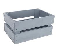 Creative Deco Caisse en Bois Gris | 30 x 20 x 15 cm | Caisse Rangement Bois | Caisse en Bois Vintage | Cagette Bois Deco | Cagette en Bois | Caisse en Bois Rangement | Boite Decoration