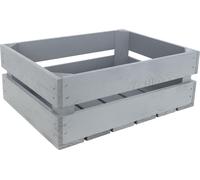 Creative Deco Caisse en Bois Gris 40 x 30 x 15 cm Caisse Rangement Bois Vintage
