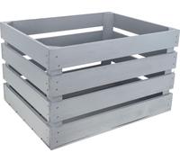 Creative Deco Caisse en Bois Gris 50 x 40 x 30 cm - Caisse Rangement Bois