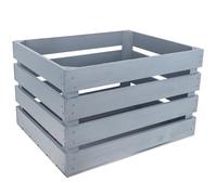 Creative Deco Caisse en Bois Gris | 50 x 40 x 30 cm | Caisse Rangement Bois | Caisse en Bois Vintage | Cagette Bois Deco | Cagette en Bois | Caisse en Bois Rangement | Boite Decoration