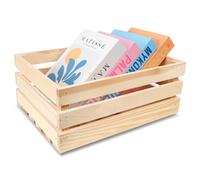 Creative Deco Caisse en Bois Naturel | 40 x 30 x 15 cm | Caisse Rangement Vintage | Cagette Bois Deco | Boite Decoration