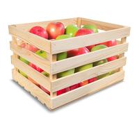 Creative Deco Caisse en Bois Naturel | 50 x 40 x 30 cm | Caisse