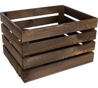 Creative Deco Caisse en Bois Wengé | 50 x 40 x 30 cm | Rangement Vintage | Cagette Deco | Boite Decoration