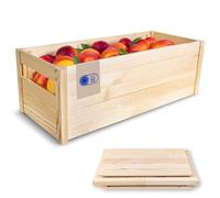 Creative Deco Caisse Pliante en Bois 69 x 29,5 x 23,5 cm | Montage Simple et sans Outil | Boîte de Conservation pour Fruits et Légumes | Rangement pour Cadeau, Jouets | Boite Décorative
