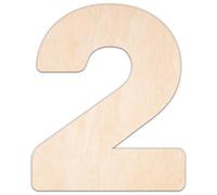 Creative Deco Chiffre 2 Personnalisé Contreplaqué ou MDF de 3 mm