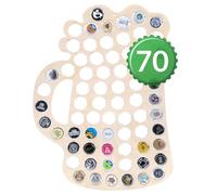 Creative Deco Chope de Bière en Contreplaqué | Support de Collection de 70 Capsules de Bouteilles | 32,5 x 44 x 0,5 cm | Collection Capsules de Bouteilles | en Contreplaqué
