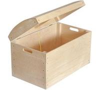Creative Deco Grand Coffre Malle Rangement | Bois Naturel | 56,5 x 33 x 36,5 cm