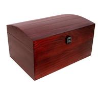 Creative Deco Coffre Boite Rangement en Bois Bordeaux 34,5 x 25 x 19,2 cm