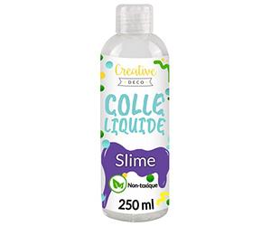 Creative Deco Colle Liquide pour Slime | 250 ml | Idéal pour Verre, Tissu, Carton, Bois, Papier | Parfait pour Bricolage et Loisir Creatif | Colle Enfant Scolaire | Non-Toxique et Transparent