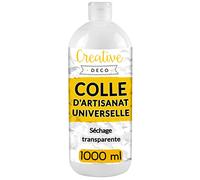 Creative Deco Colle Liquide PVA Blanche | 1L | Universelle Vinylique