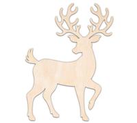 Creative Deco Décoration de Noël Personnalisée en Contreplaqué ou MDF de 3 mm | Grand Renne | Taille 5-100 cm | Formes Noel en Bois | Découpe Laser pour Découpage, Artisanat