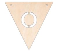 Creative Deco Fanion en Bois Personnalisé en Contreplaqué de 3 mm | Lettre O | 10-100 cm | Formes en Bois | Guirlande de Fanions Chambre Enfant | Découpe Laser Anniversaire, Découpage