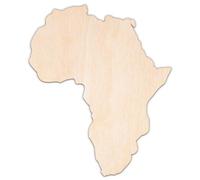 Creative Deco Forme Personnalisée en Contreplaqué de 3 mm | Afrique | Taille 5-100 cm | Formes Continents en Bois | Décoration Murale | Découpe Laser pour Découpage, Artisanat, Loisir Créatif