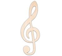 Creative Deco Forme Personnalisée en Contreplaqué ou MDF de 3 mm | Clé de Sol | Taille 5-100 cm | Formes Hobby en Bois | Décoration Murale | Découpe Laser pour Découpage, Artisanat