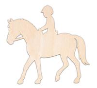 Creative Deco Forme Personnalisée en Contreplaqué ou MDF de 3 mm | Garçon à Cheval | Taille 5-100 cm | Formes Hobby en Bois | Décoration Murale | Découpe Laser pour Découpage, Artisanat