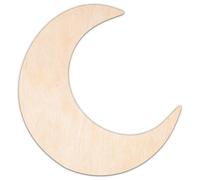 Creative Deco Forme Personnalisée en Contreplaqué ou MDF de 3 mm | Lune | Taille 5-100 cm | Formes Météo en Bois | Décoration Murale | Découpe Laser pour Découpage, Artisanat