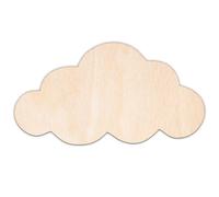 Creative Deco Forme Personnalisée en Contreplaqué ou MDF de 3 mm | Nuage | Taille 5-100 cm | Formes Météo en Bois | Décoration Murale | Découpe Laser pour Découpage, Artisanat