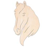 Creative Deco Forme Personnalisée en Contreplaqué ou MDF de 3 mm | Tête de Cheval | Taille 5-100 cm | Formes Hobby en Bois | Décoration Murale | Découpe Laser pour Découpage, Artisanat