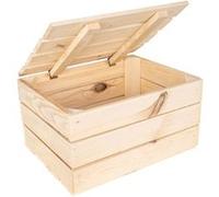 Creative Deco Grande Boite Rangement en Bois Naturel 40 x 30 x 22 cm -