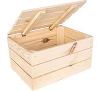 Creative Deco Grande Boite Rangement en Bois Naturel 40 x 30 x 22 cm -