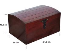 Creative Deco Grande Coffre Boîte de Rangement en Bois | Fermoir | 4 Variantes