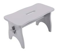 Creative Deco Gris Marche Repose Pied Bois | 38 x 19 x 21 cm