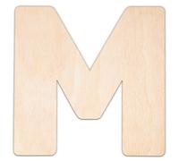 Creative Deco Lettre M Personnalisé Contreplaqué ou MDF de 3 mm | Alphabet