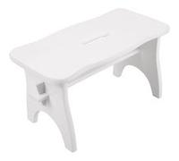 Creative Deco Marchepied Blanc Repose Pied en Bois 38 x 19 x 21 cm Blanc G