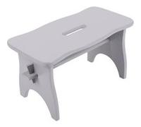 Creative Deco Marchepied Gris Repose Pied en Bois 38 x 19 x 21 cm Gris G